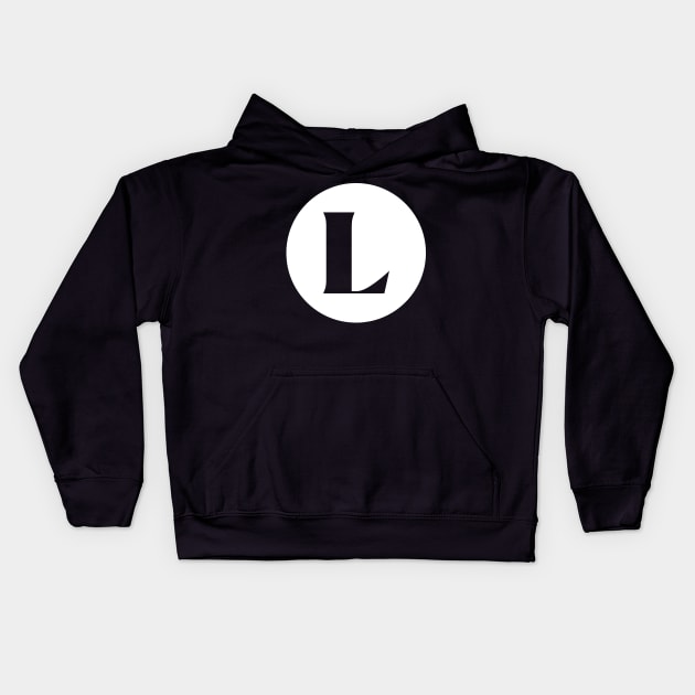 L (Letter Initial Monogram) Kids Hoodie by n23tees